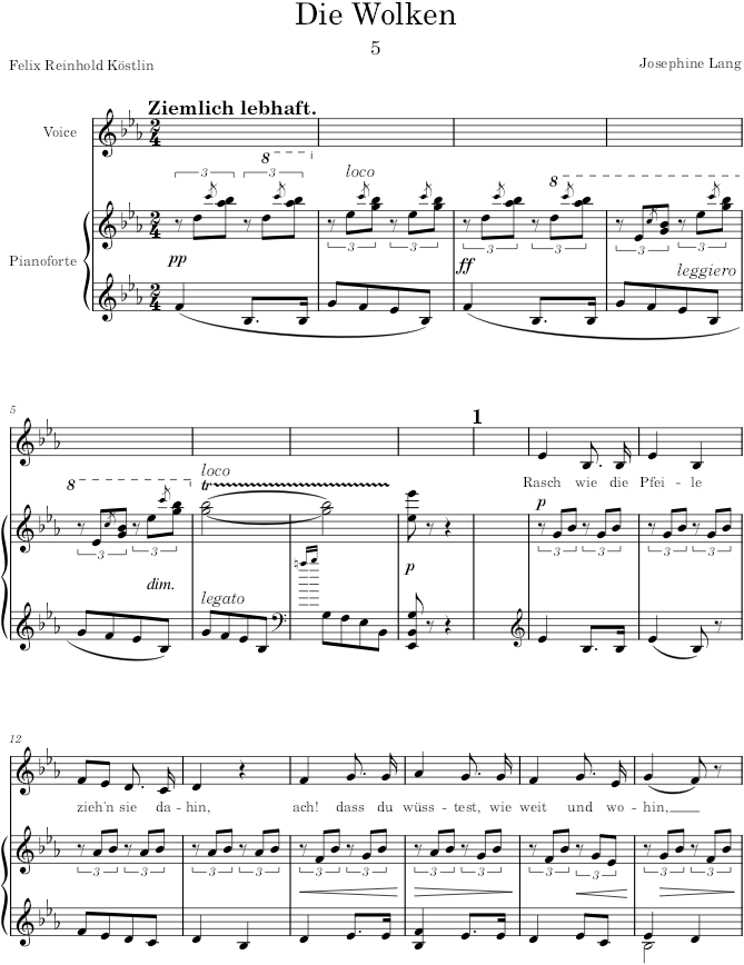 Lieder, Op.25 (Lieder) - Lang — first page preview