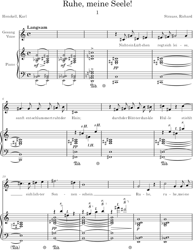 Lieder, Op. 27 (Lieder) - Strauss — first page preview