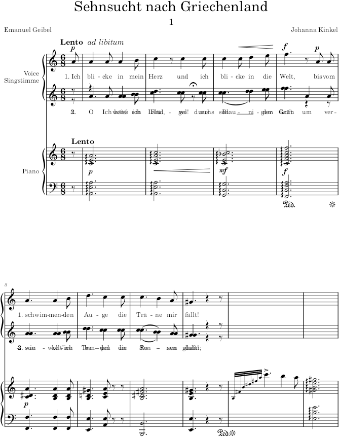 Lieder, Op.6 (Lieder) - Kinkel — first page preview