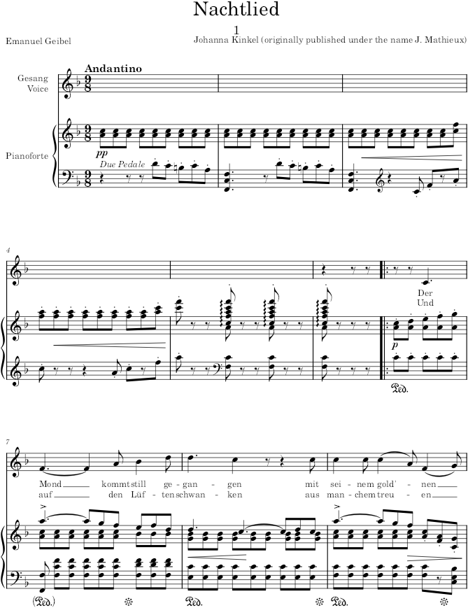 Lieder, Op.7 (Lieder) - Kinkel — first page preview