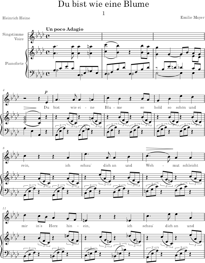 Lieder, Op.7 (Lieder) - Mayer — first page preview