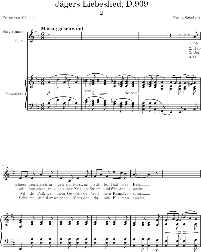 Lieder, Op.96 (Lieder) - Schubert — first page preview