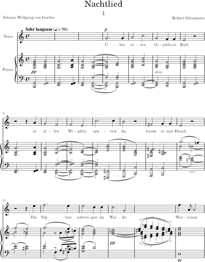 Lieder und Gesänge, Vol.IV - Schumann — first page preview