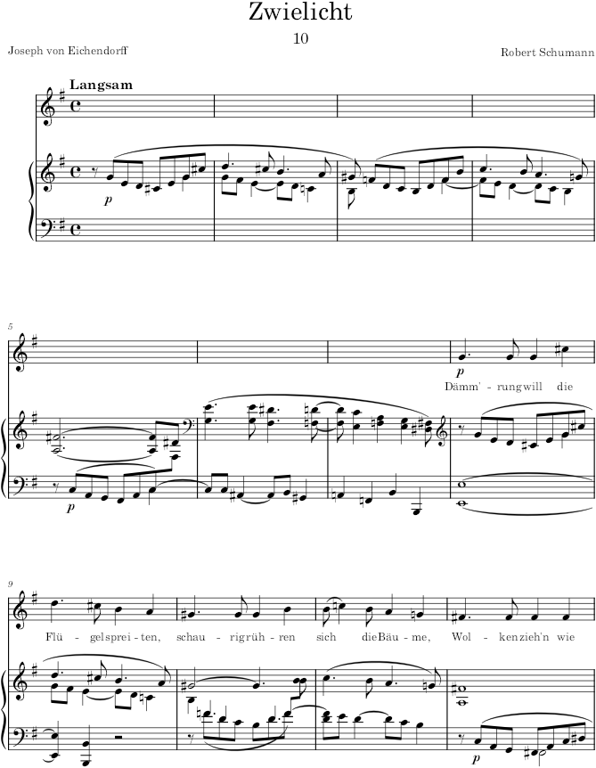 Liederkreis - Schumann — first page preview