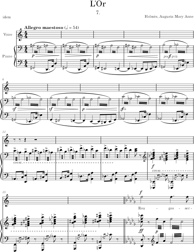 L’Or (Les Sept Ivresses) - Holmès — first page preview