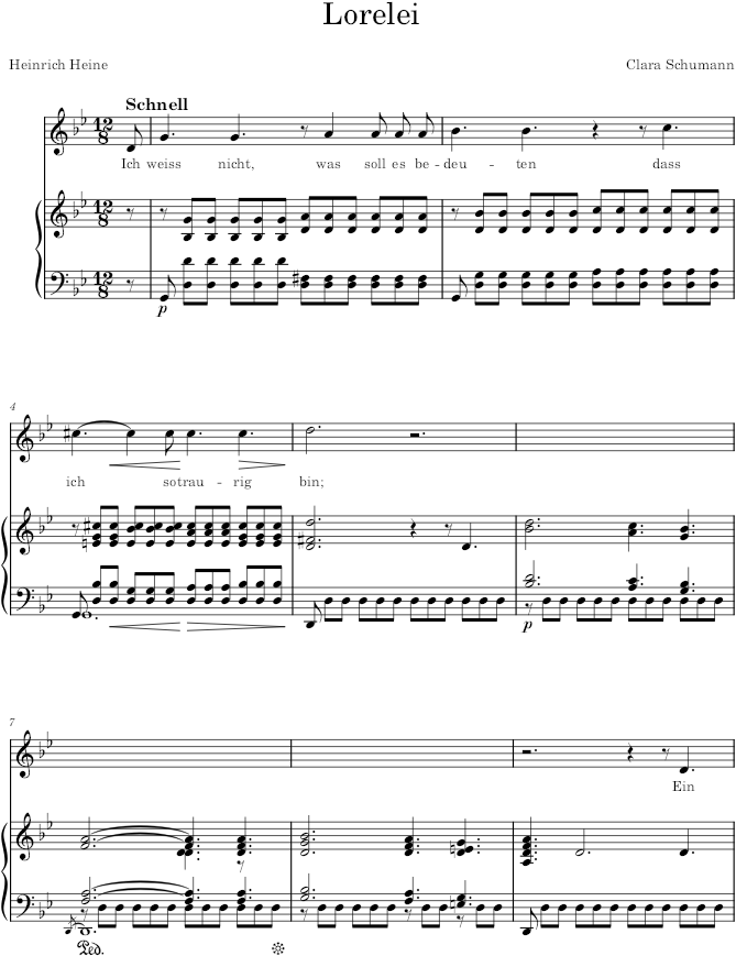 Lorelei - Schumann — first page preview