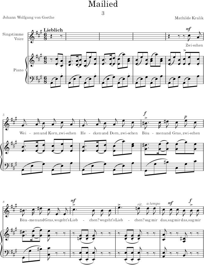 Mailied (Jugend-Lieder) - Kralik — first page preview