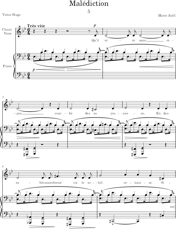 Malédiction (Les Orientales) - Jaëll — first page preview