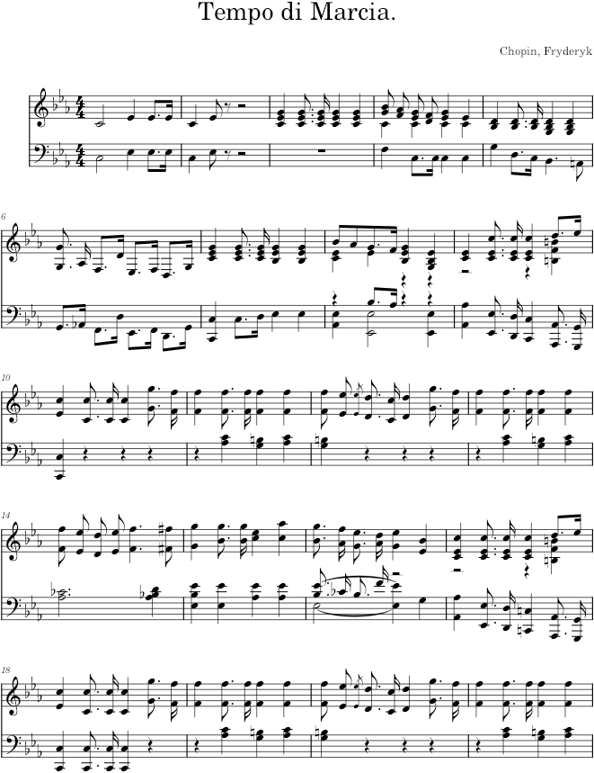 March Op. 72 - Chopin — first page preview