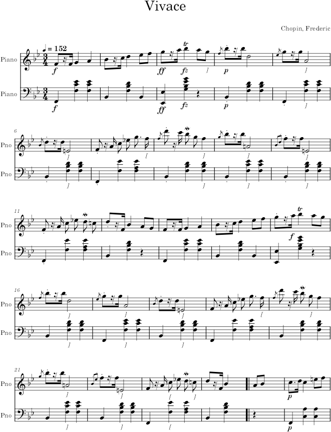 Mazurka in B-flat Major, Op. 7, No. 1 - Chopin — first page preview