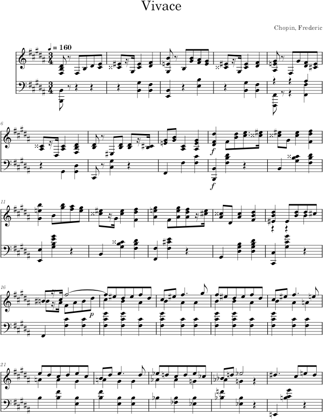 Mazurka in B Major, Op. 63, No. 1 - Chopin — first page preview