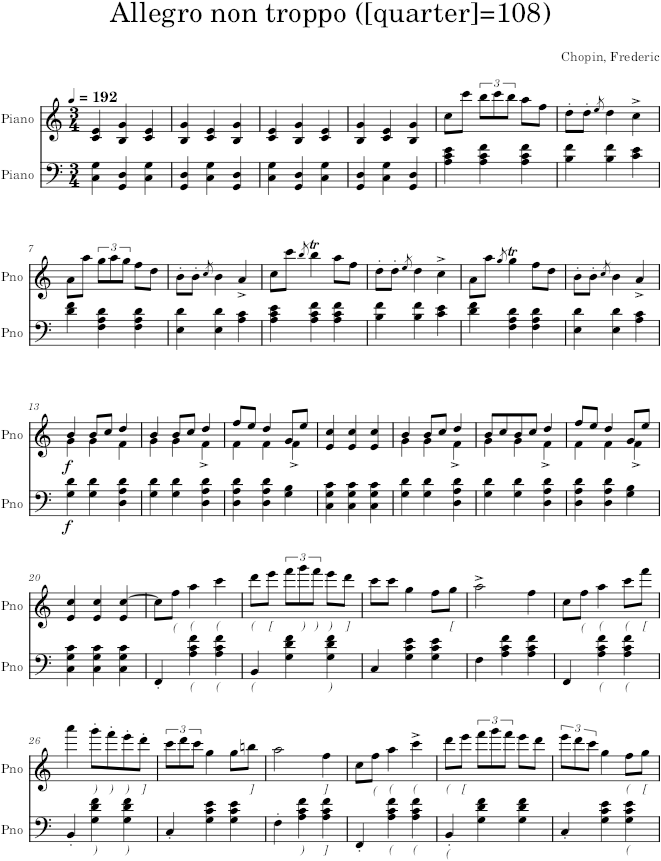 Mazurka in C Major, Op. 24, No. 2 - Chopin — first page preview