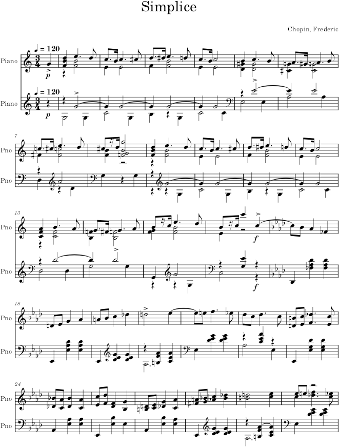 Mazurka in C Major, Op. 33, No. 3 - Chopin — first page preview
