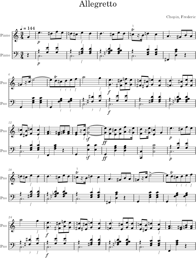 Mazurka in C Major, Op. 67, No. 3 - Chopin — first page preview