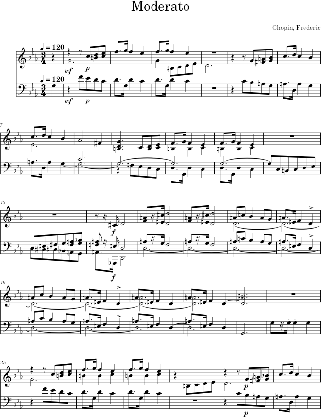 Mazurka in C Minor, Op. 56, No. 3 - Chopin — first page preview