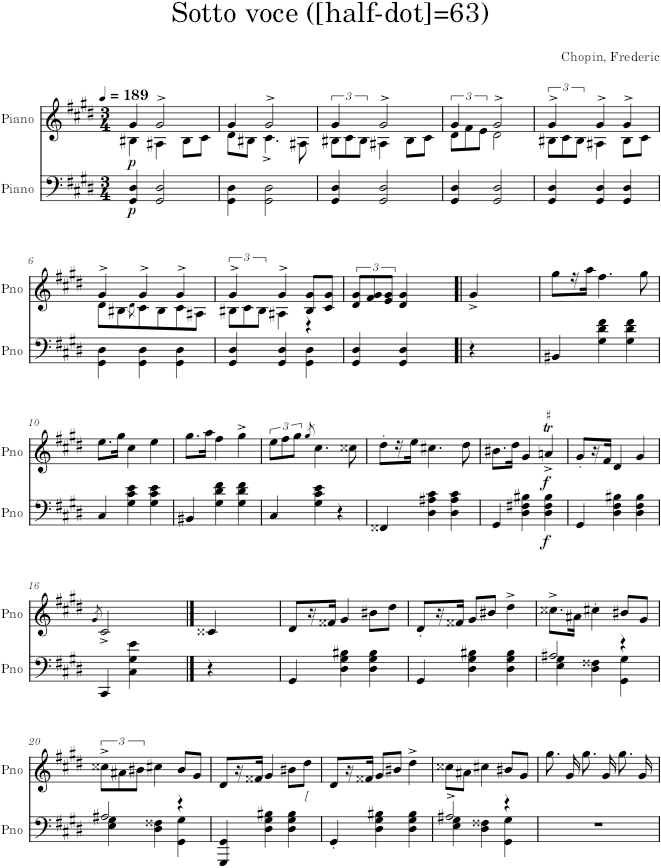 Mazurka in C-sharp Minor, Op. 6, No. 2 - Chopin — first page preview