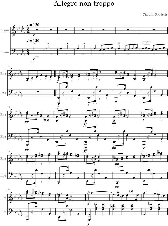 Mazurka in D-flat Major, Op. 30, No. 3 - Chopin — first page preview