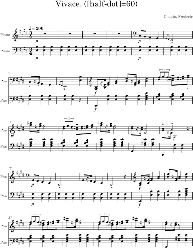 Mazurka in E Major, Op. 6, No. 3 - Chopin — first page preview