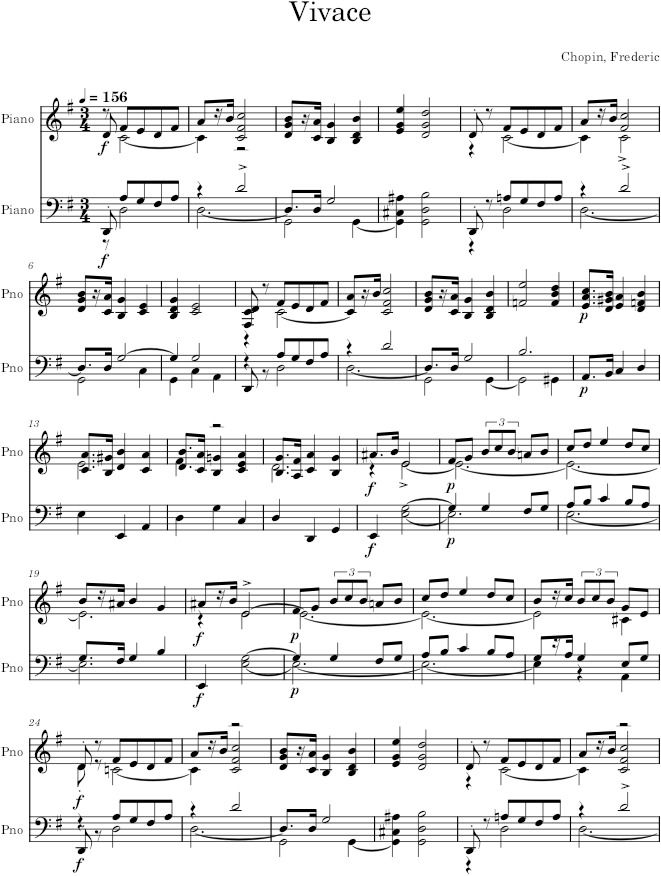 Mazurka in G Major, Op. 50, No. 1 - Chopin — first page preview