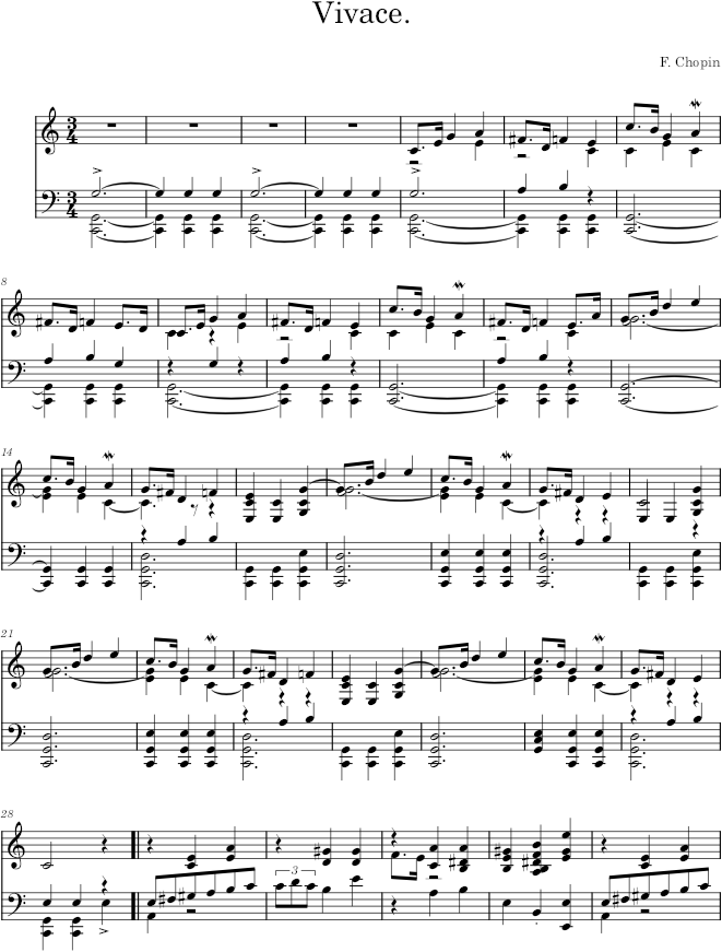 Mazurka Op. 56, No. 2 - Chopin — first page preview