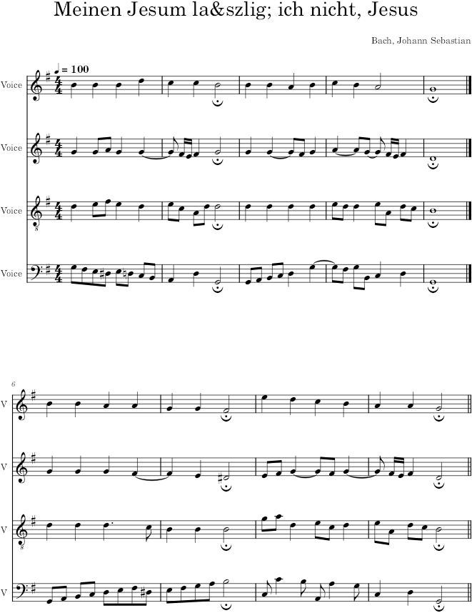 Meinen Jesum laß ich nicht, Jesus, BWV 379 - Bach — first page preview