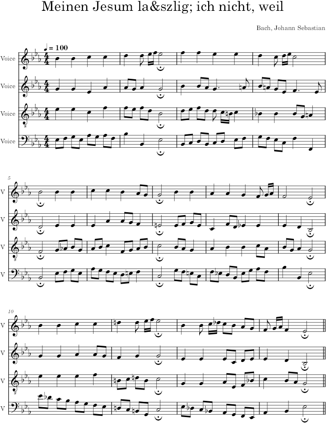 Meinen Jesum laß ich nicht, weil, BWV 380 - Bach — first page preview