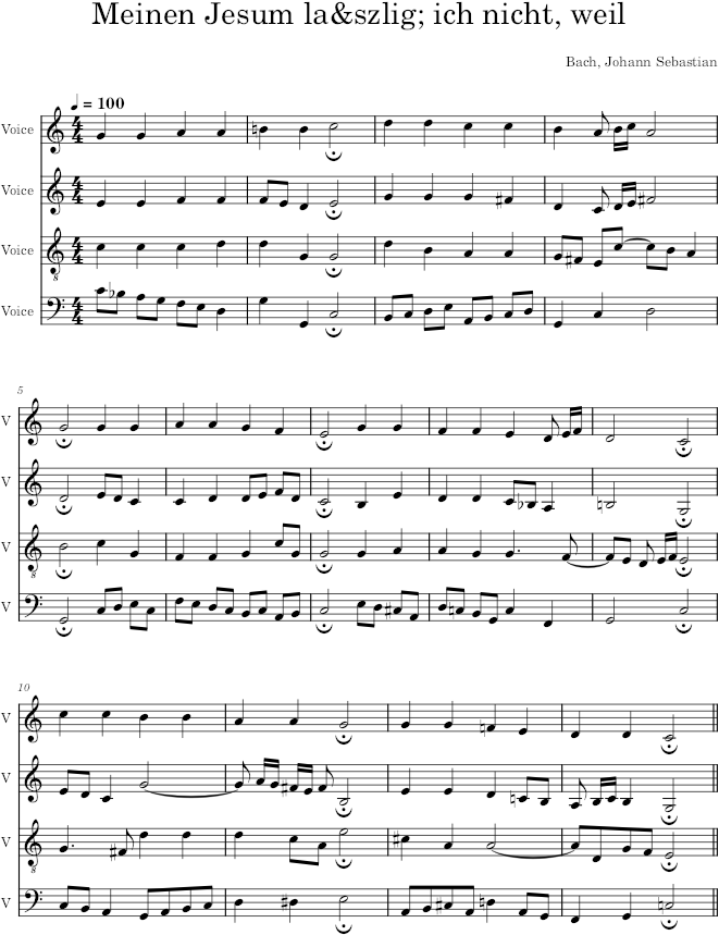 Meinen Jesum laß ich nicht, weil, BWV 70 & 70a/11 - Bach — first page preview