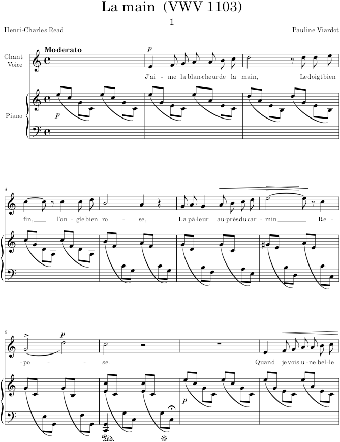 Mélodies et une havanaise (Mélodies et une havanaise) - Viardot — first page preview