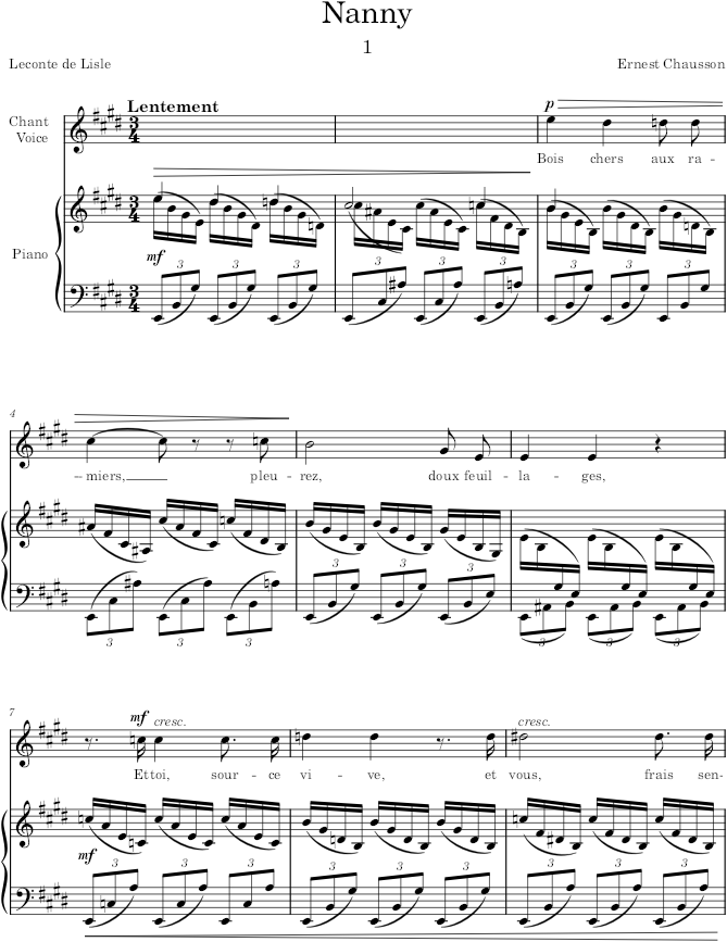 Mélodies, Op.2 (Mélodies) - Chausson — first page preview