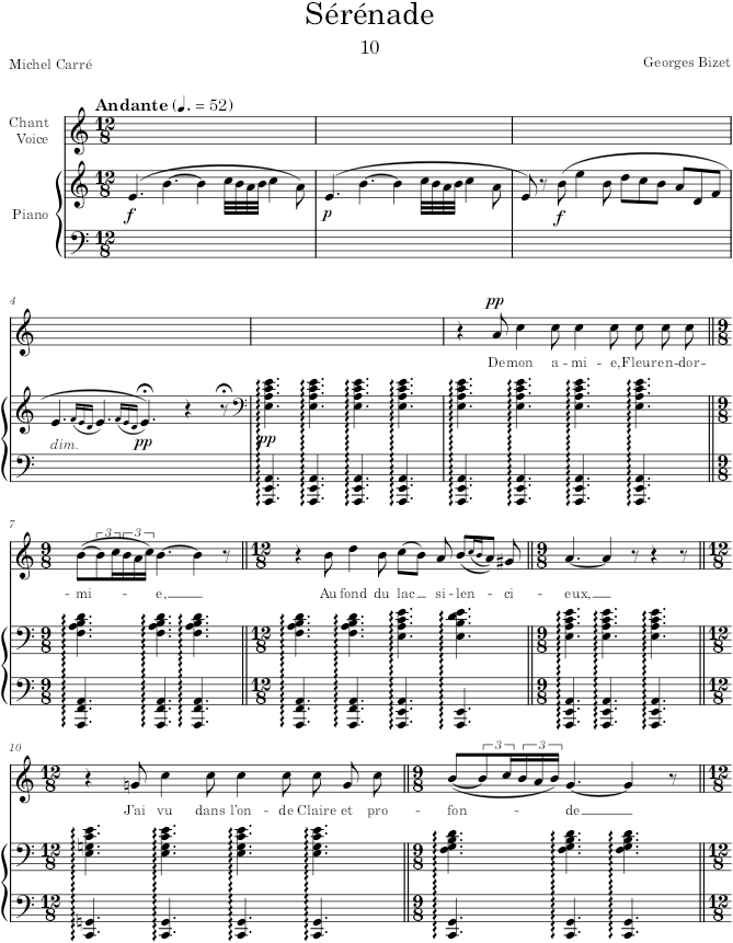 Mélodies, Op.21 (Mélodies) - Bizet — first page preview