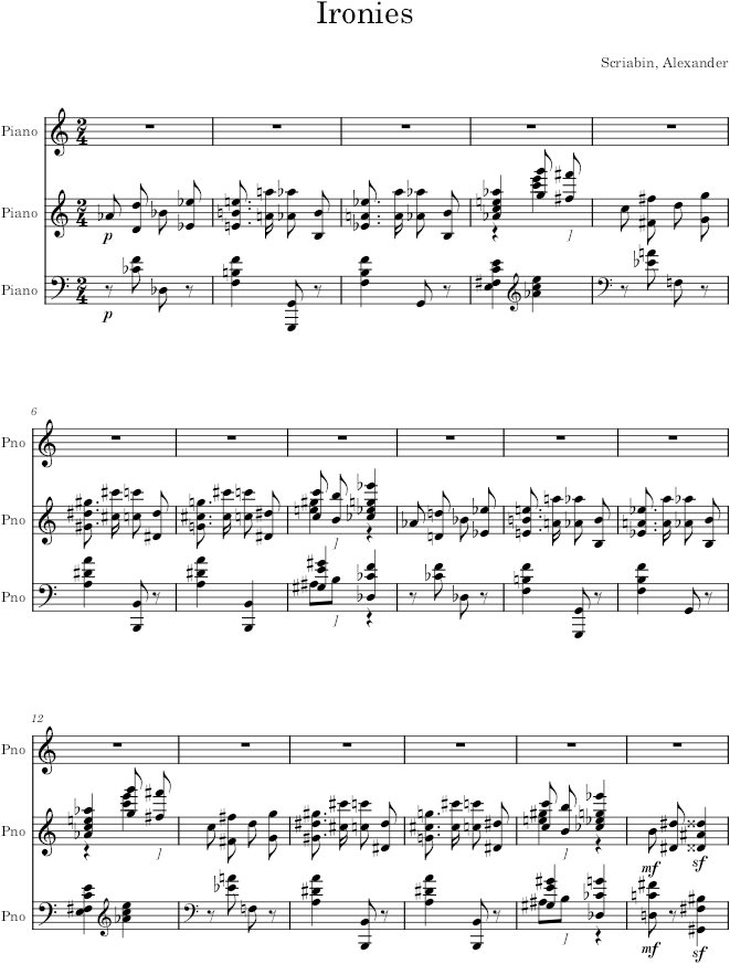 Miniature Op. 56, No. 2 - Scriabin — first page preview