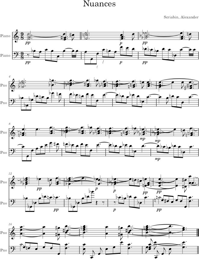 Miniature Op. 56, No. 3 - Scriabin — first page preview