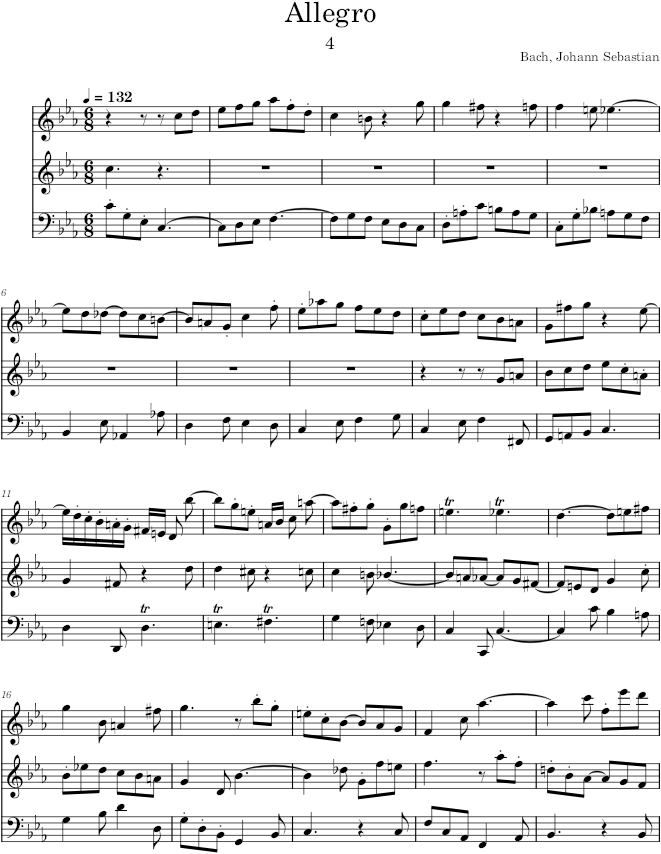 Musical Offering, BWV 1079, No. 013d - Bach — first page preview