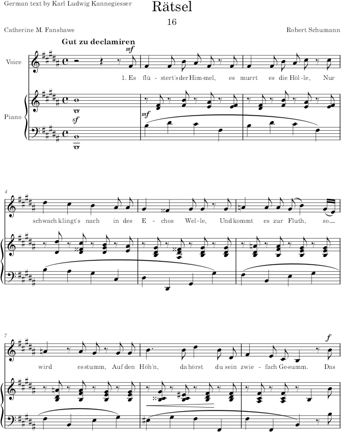 Myrthen - Schumann — first page preview