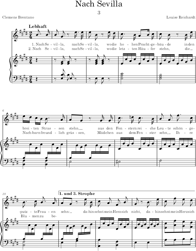 Nach Sevilla (12 Gesänge) - Reichardt — first page preview