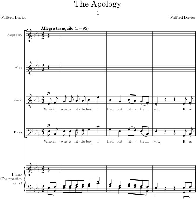 New Nursery Rhymes, Op.23 (New Nursery Rhymes) - Davies — first page preview