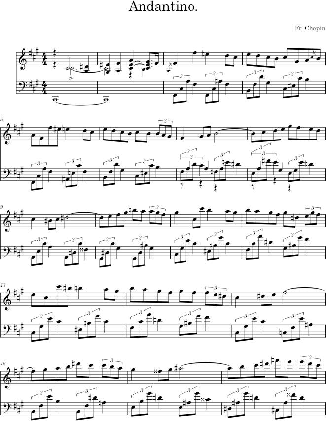 Nocturne Op. 48, No. 2 - Chopin — first page preview