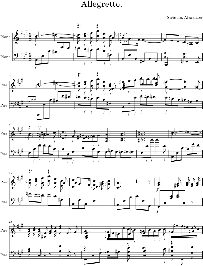 Nocturne Op. 5, No. 2 - Scriabin — first page preview