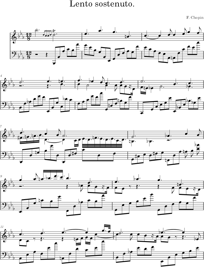 Nocturne Op. 55, No. 2 - Chopin — first page preview