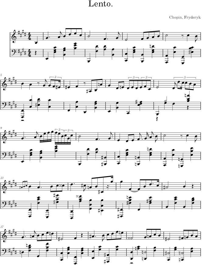 Nocturne Op. 62, No. 2 - Chopin — first page preview