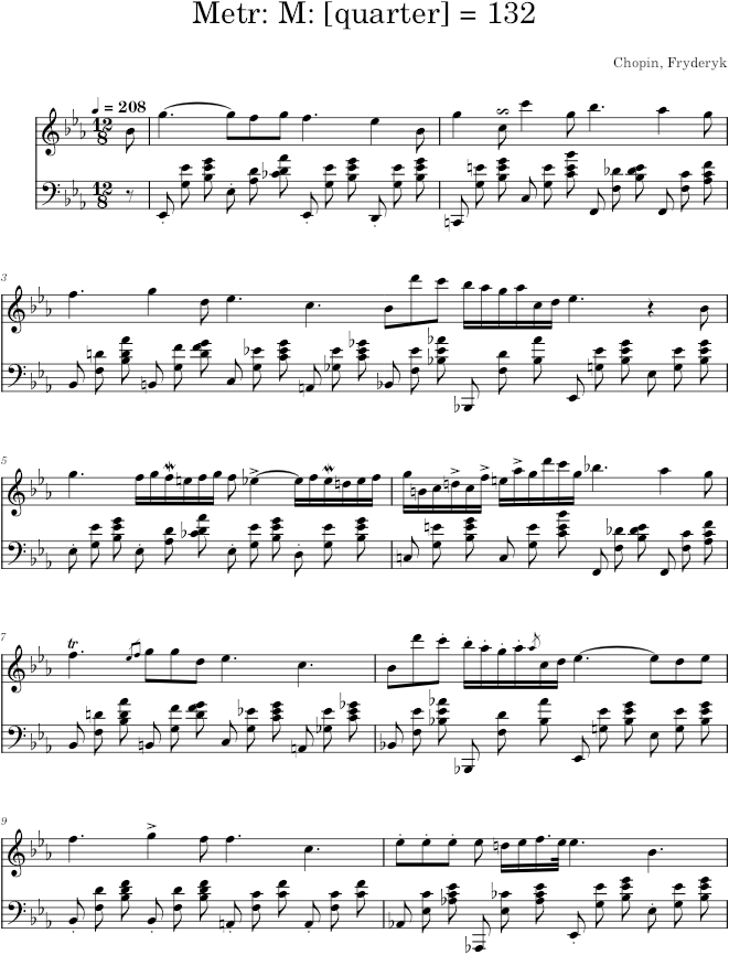 Nocturne Op. 9, No. 2 - Chopin — first page preview