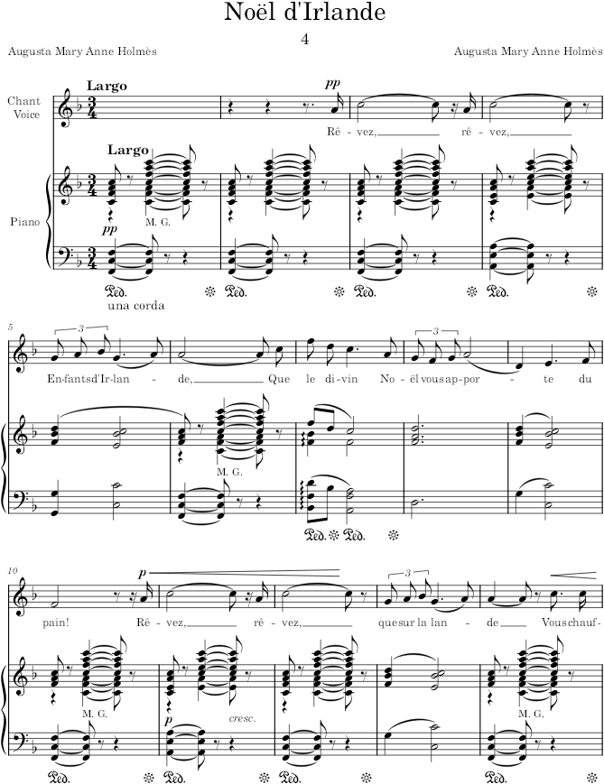 Noël d’Irlande (20 Mélodies) - Holmès — first page preview