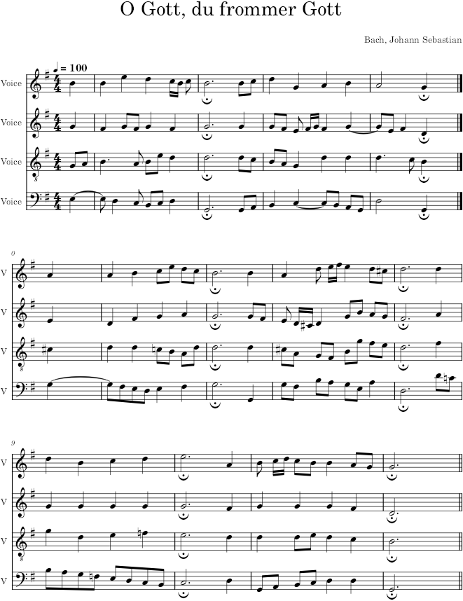 O Gott, du frommer Gott, BWV 399 - Bach — first page preview