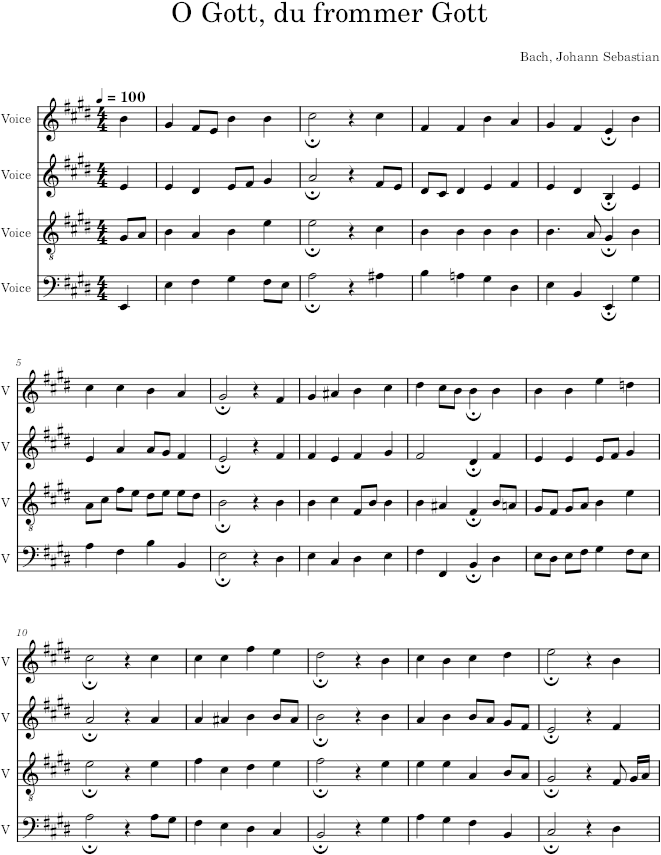 O Gott, du frommer Gott, BWV 45/7 - Bach — first page preview
