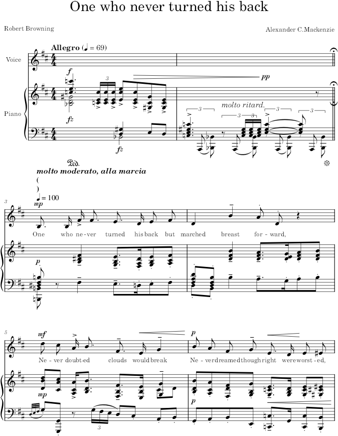 One who never turned his back - Mackenzie — first page preview
