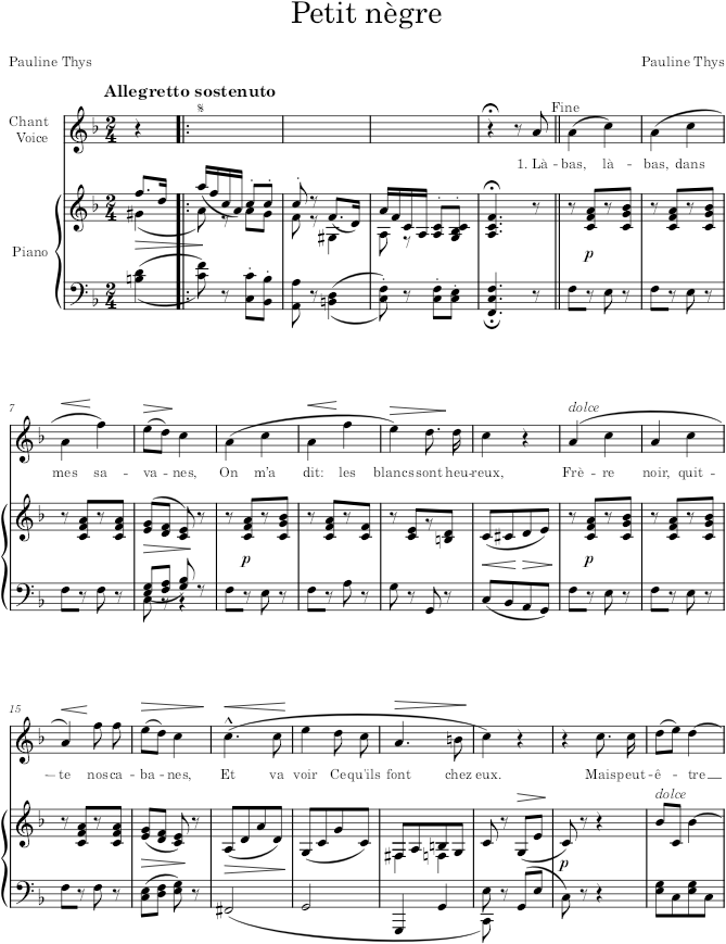 Petit nègre - Thys — first page preview