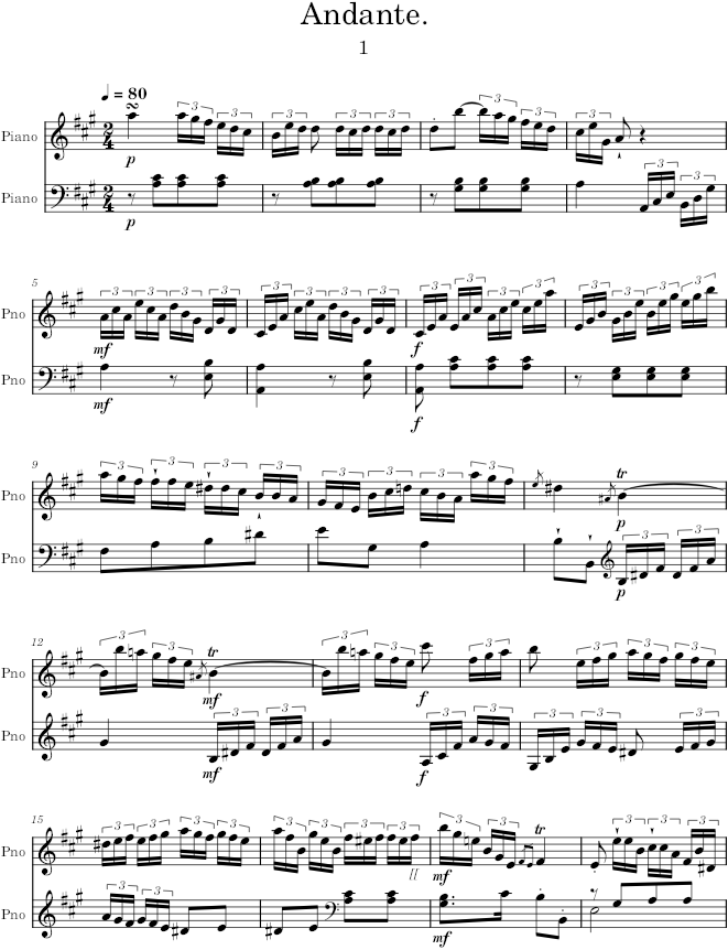 Piano Sonata No. 12 in F major - Mozart — first page preview