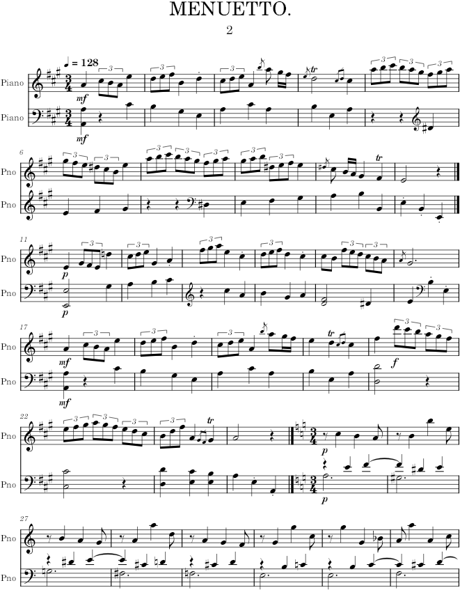 Piano Sonata No. 12, Movement 2 - Mozart — first page preview