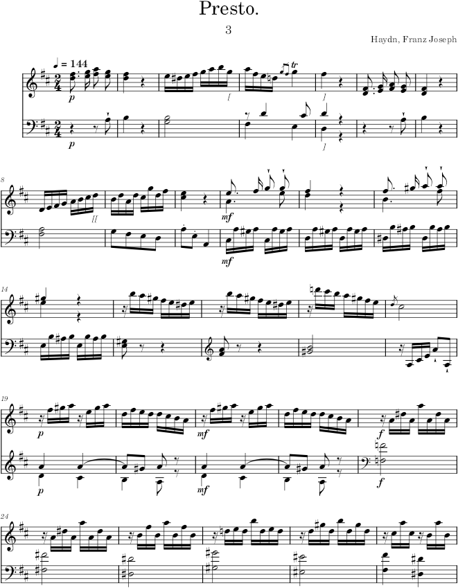 Piano Sonata No. 16, Movement 3 - Beethoven — first page preview