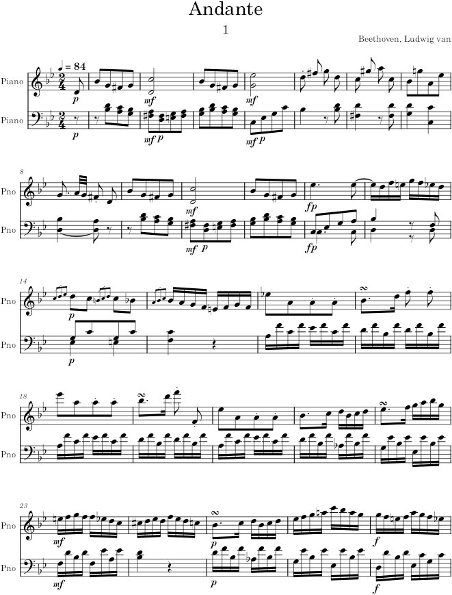 Piano Sonata No. 19 in G minor - Beethoven — first page preview